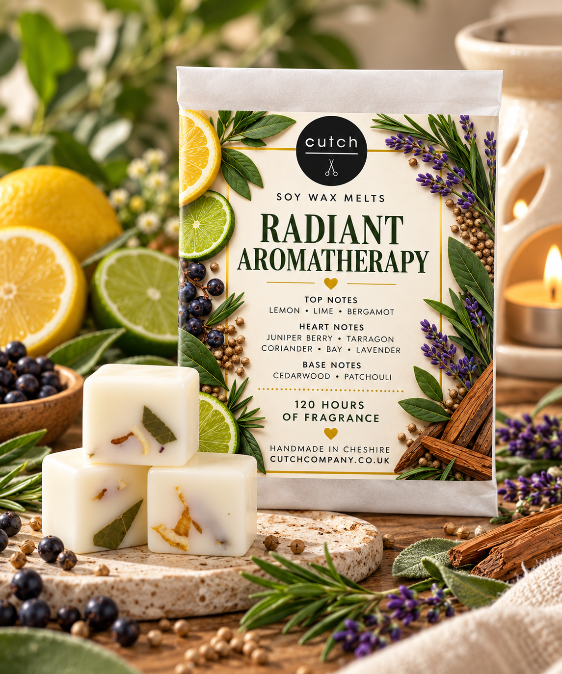Radiant Aromatherapy Soy Wax Melts Lifestyle Shot.png