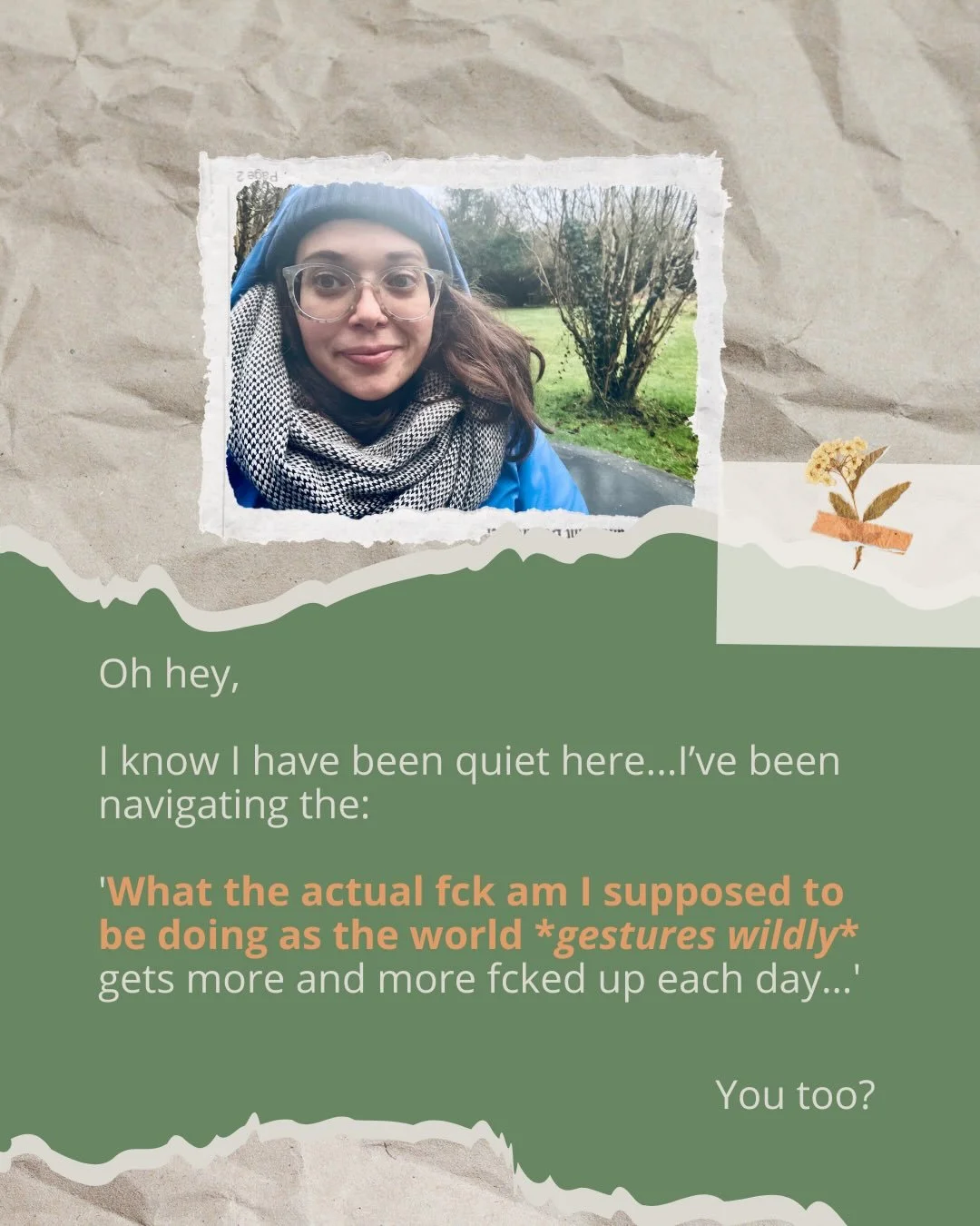 Look, this is obviously not a 5-step plan to world peace, I am not delusional.

But-and,
I am keen to continue taking steps toward a better way of being, one that reflects the needs of the people I care about and support.

So here are some gentle rem