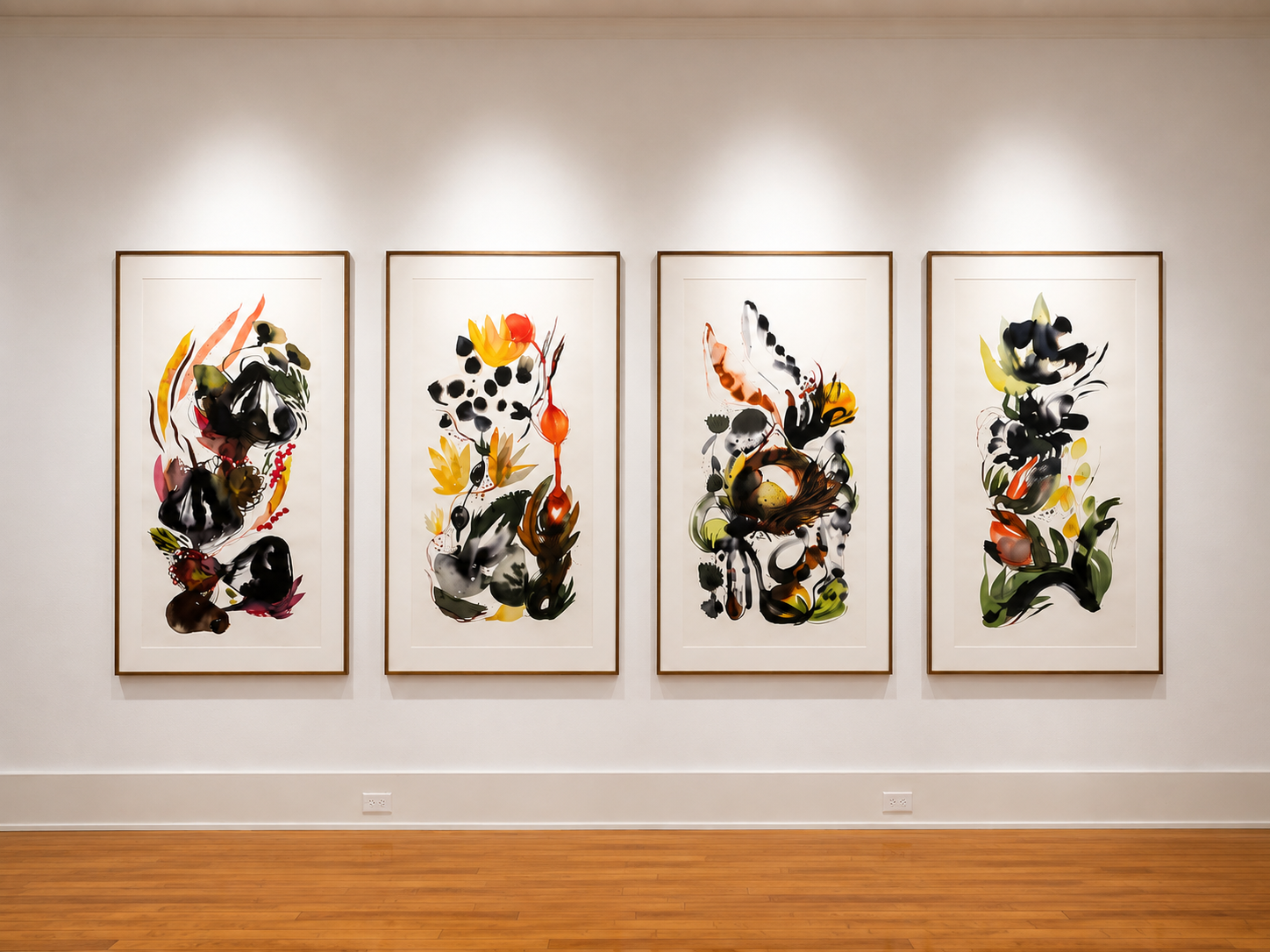 Four Organic Abstracts in a Gallery.png