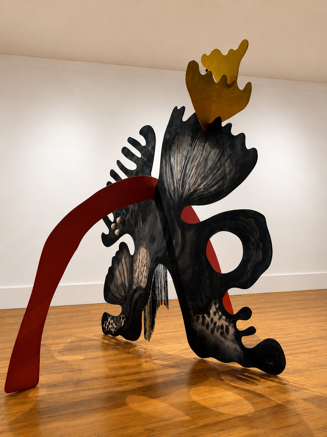 Abstract Biomorphic Sculpture in Gallery.png