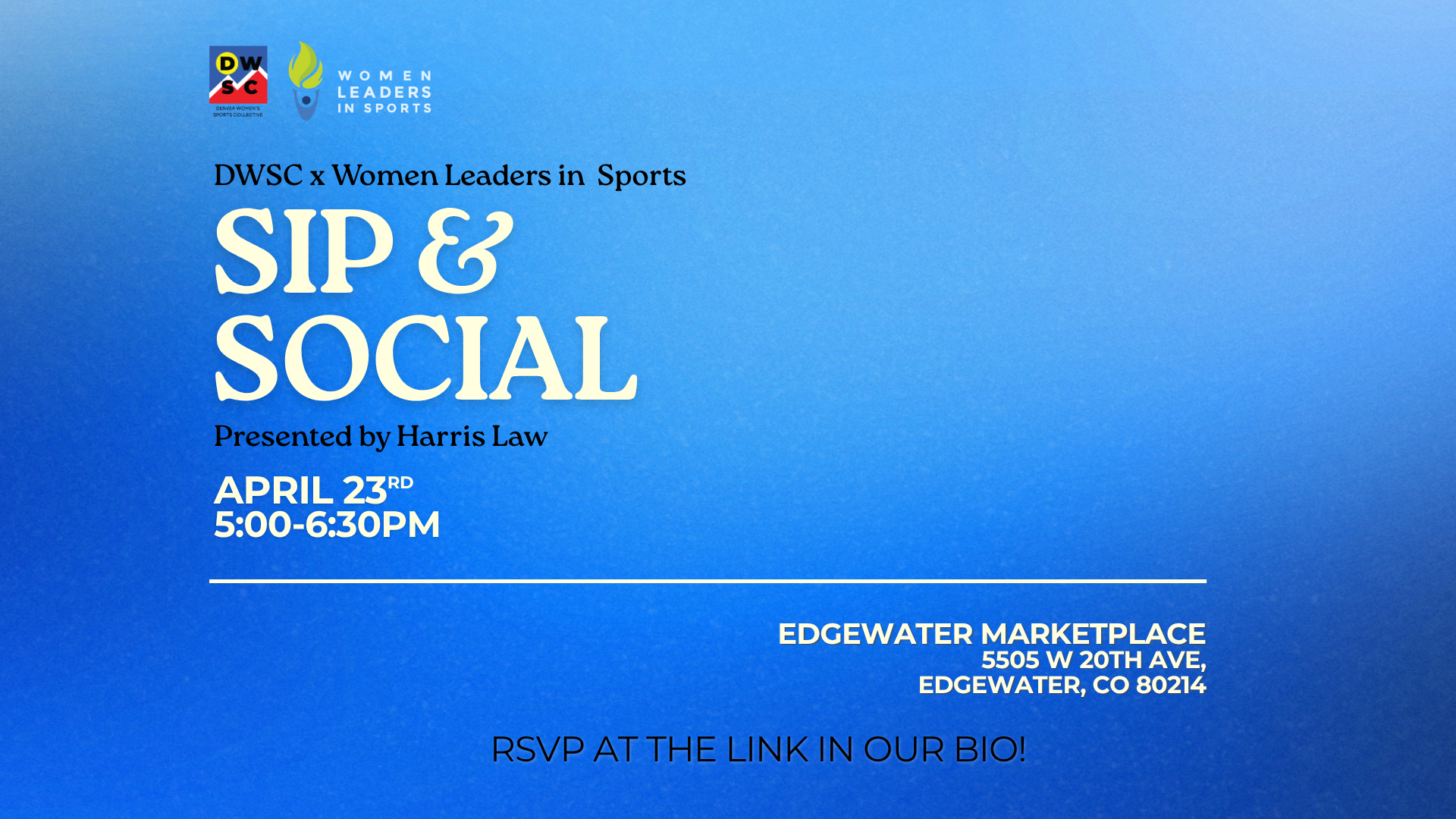 DWSC x WLiS Sip &amp; Social Presented by Harris Law