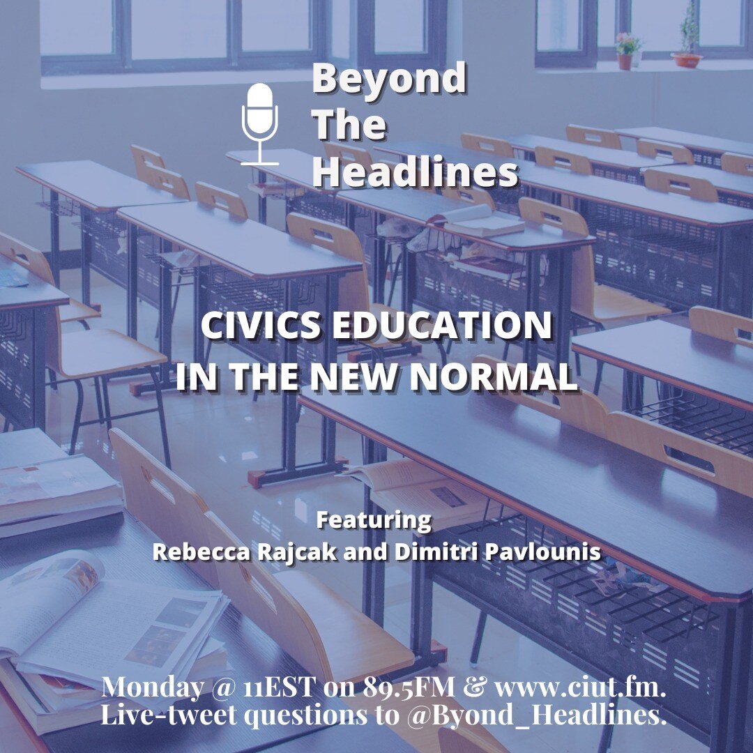This episode will be broadcast *LIVE* on @ciut895fm and we invite you to tune in &amp; tweet your questions in real-time to Byond_Headlines!

On Monday April 17, we are looking at the role that civics education plays in creating a healthy, happy soci