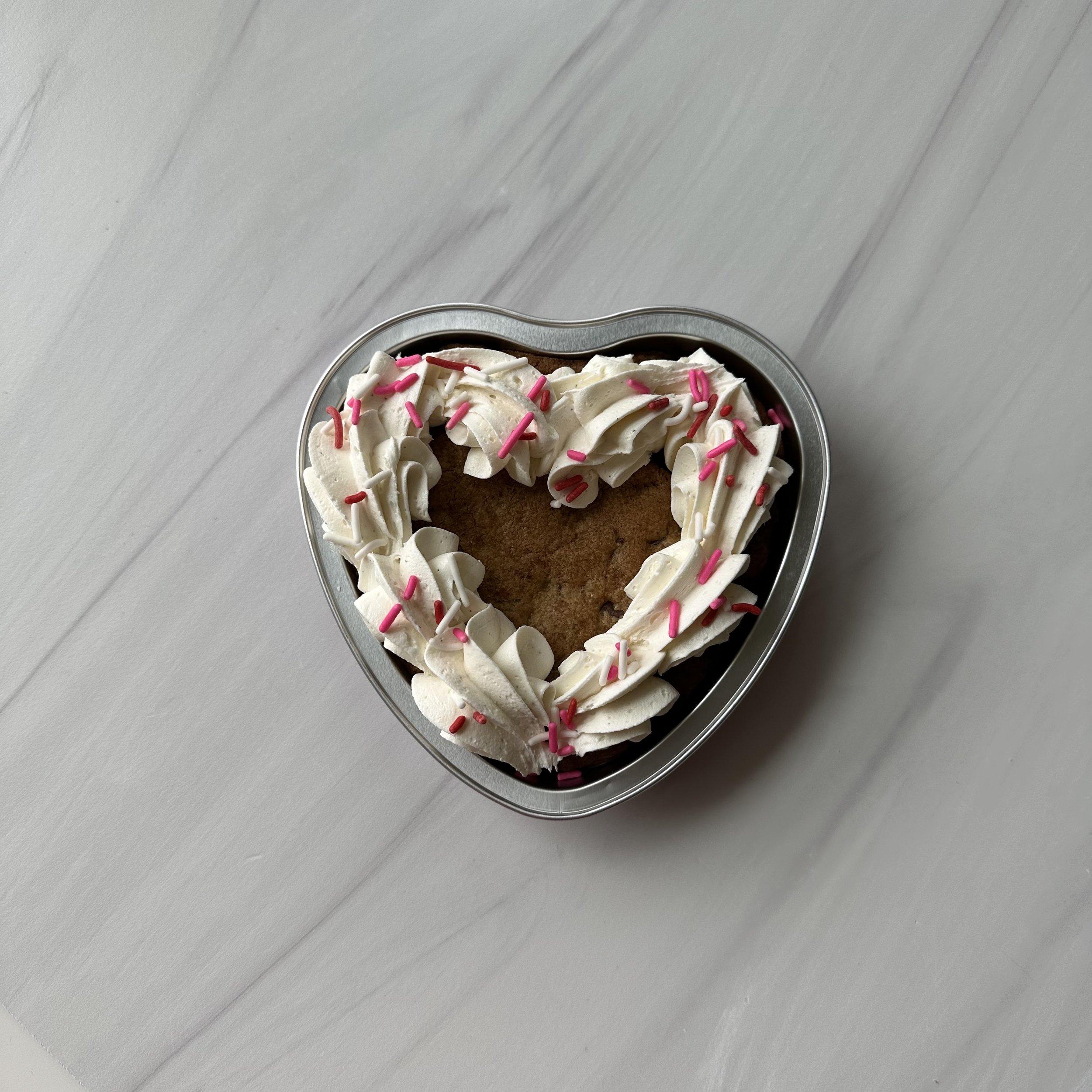 Mini Heart Cookie Cake