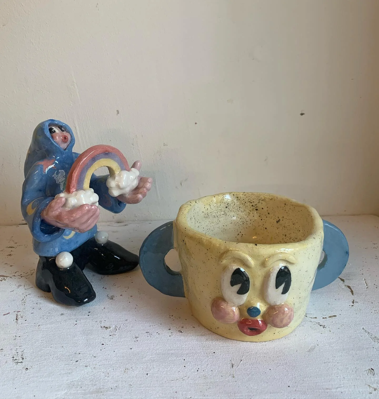 Ceramics for my stinky godchild i love her 🤬🤬🤬