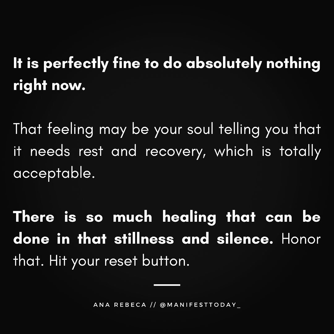 Sometimes a pause is not a bad thing. Listen to your inner self and honor that feeling. It&rsquo;s telling you for a reason. 
.
.
.
.
.
.
.

#manifesttoday #selflove #selfdiscovery #affirmations #thesecret #dailyaffirmations #lawofattraction #raiseyo