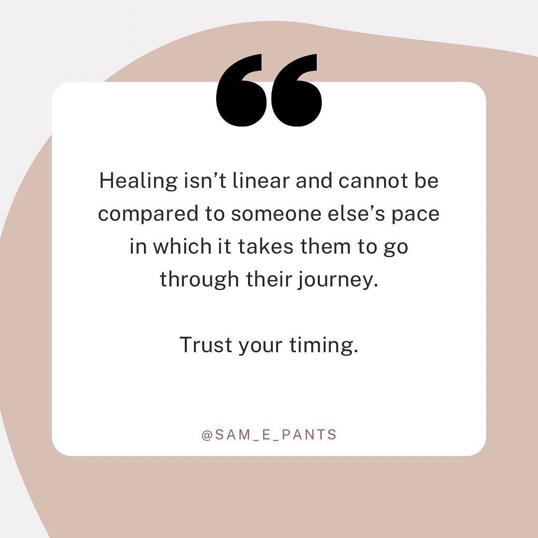 As an ex-therapist and current executive coach I can say without a shadow of a doubt that every person&rsquo;s healing journey has it&rsquo;s own timing. 
I&rsquo;ve worked with clients that heal at the speed of light and other&rsquo;s where it takes