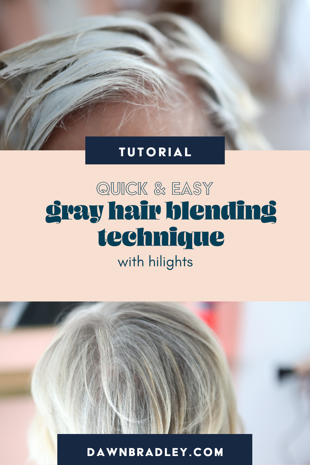 Quick & Easy Grey Hair Blending With Highlights | Dawn Bradley