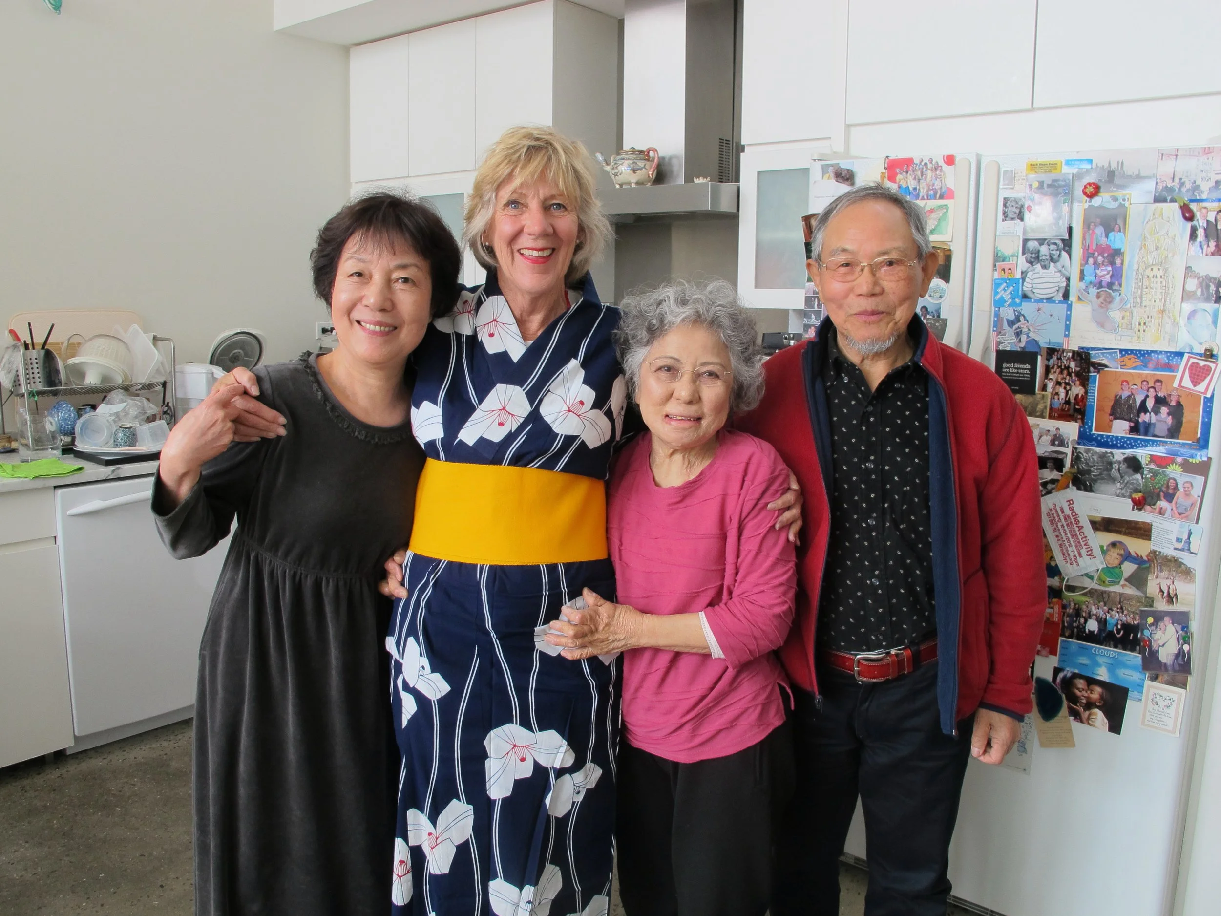 Dr Cynthia Miller with Japanese bomb survivors