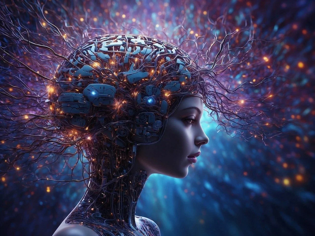brain connected to outer authority