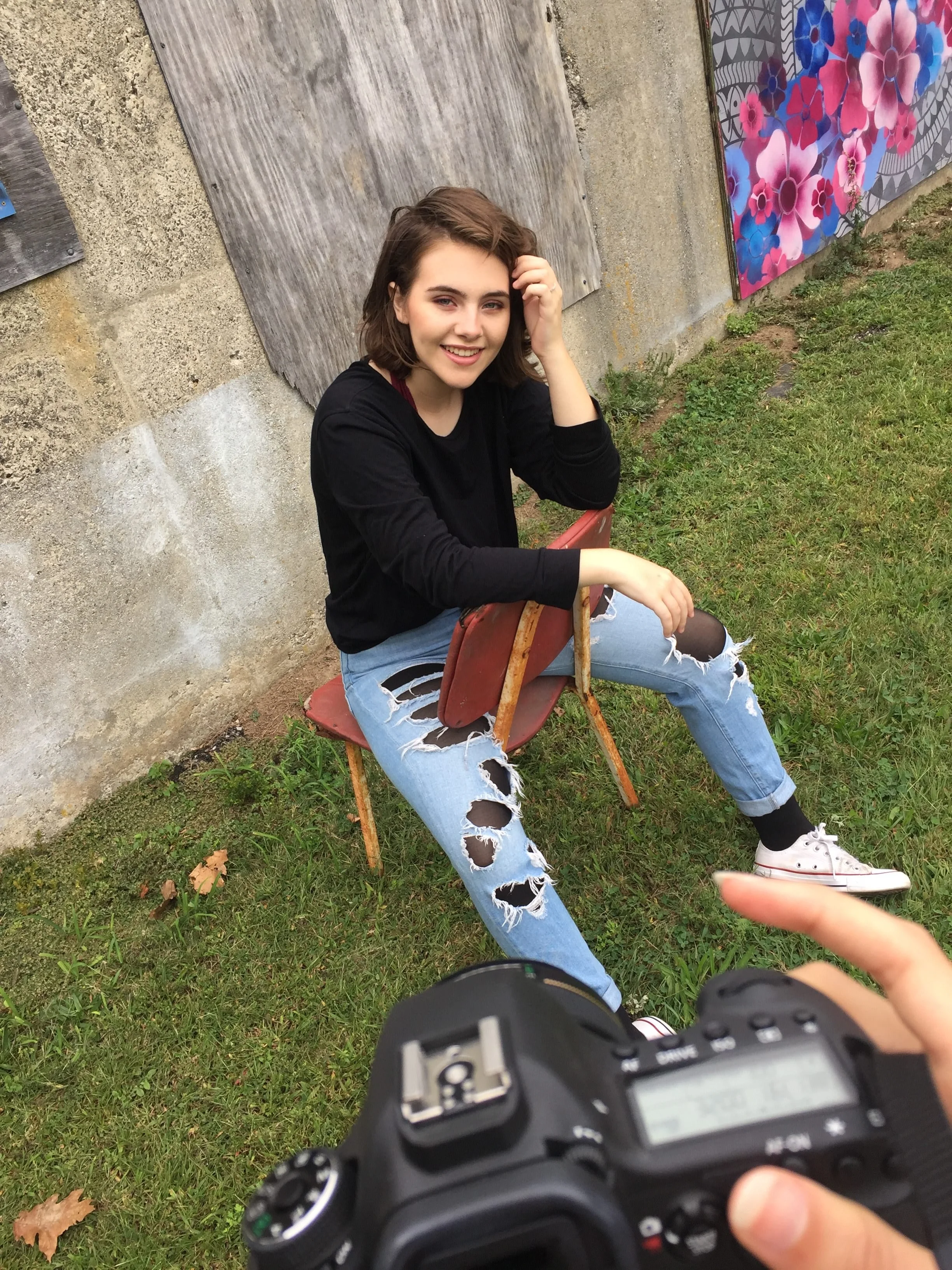 Behind the scenes with my friend Charlotte!