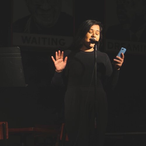 Pakistani American writer Amara Chaudhry speaks poetry to power