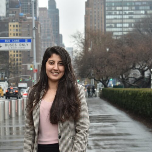 Yazidi refugee Nibras Basitkey calls on leaders to invest in girls’ education in UN speech