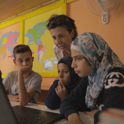 For 13-year-old Manal, distance learning initiatives in Lebanon are paving a path back to school