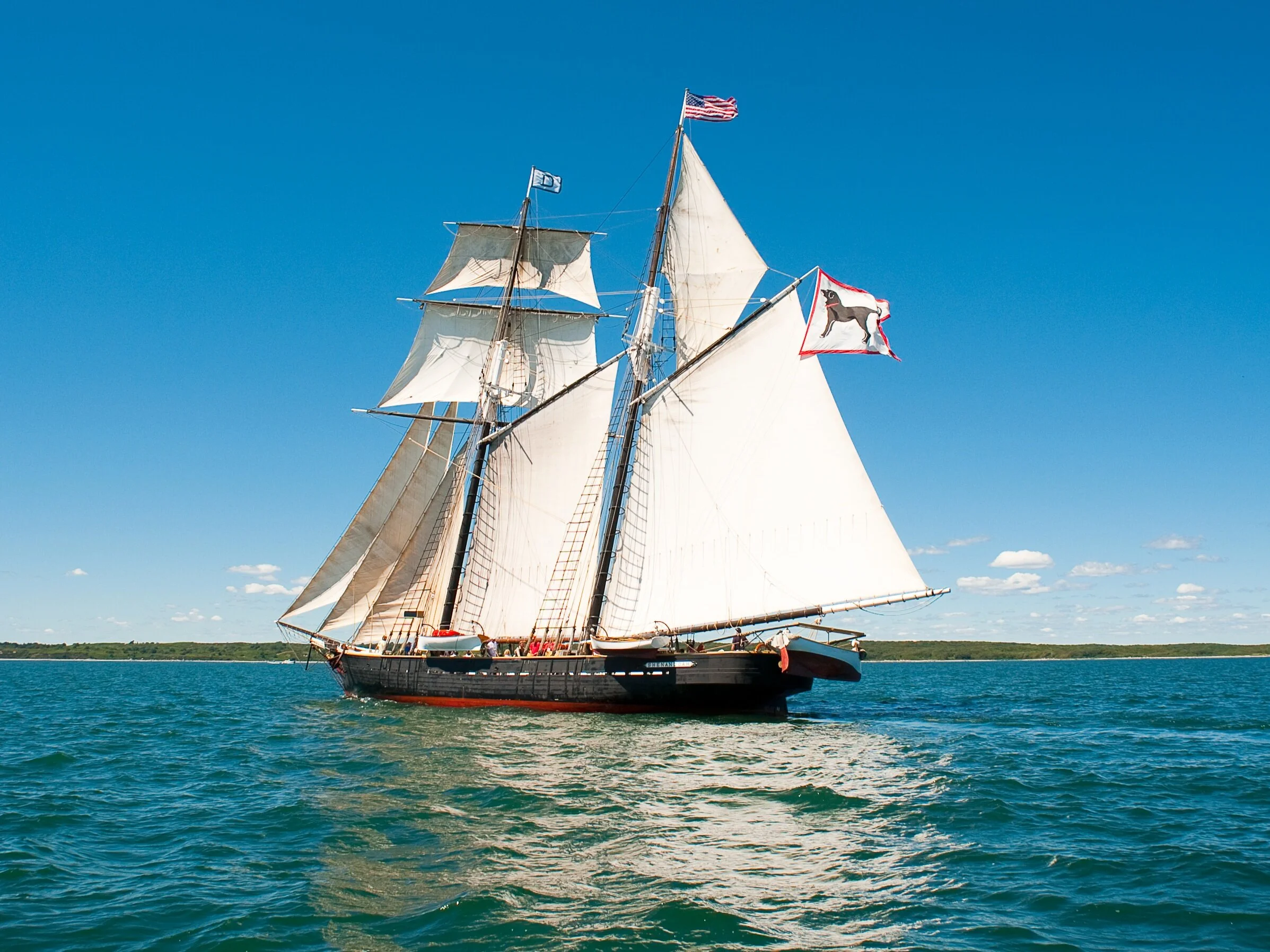 The Shenandoah, a tall ship on Martha's Vineyard captained by Robert Douglas since 1964, is being donated to a non-profit to continue its mission of teaching children at sea. – Photo by Alison Shaw
