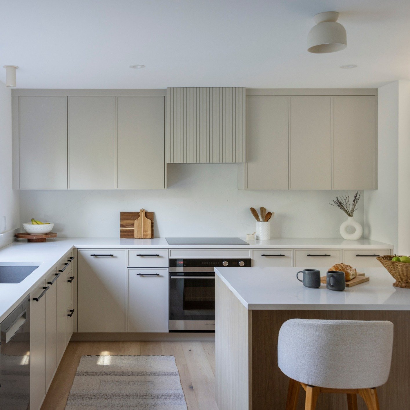 A study in contrast &mdash; from saturated wood tones and turquoise accents to a restrained palette of soft neutrals and matte textures.

A kitchen redefined through light, proportion, and detail.

#beforeandafter