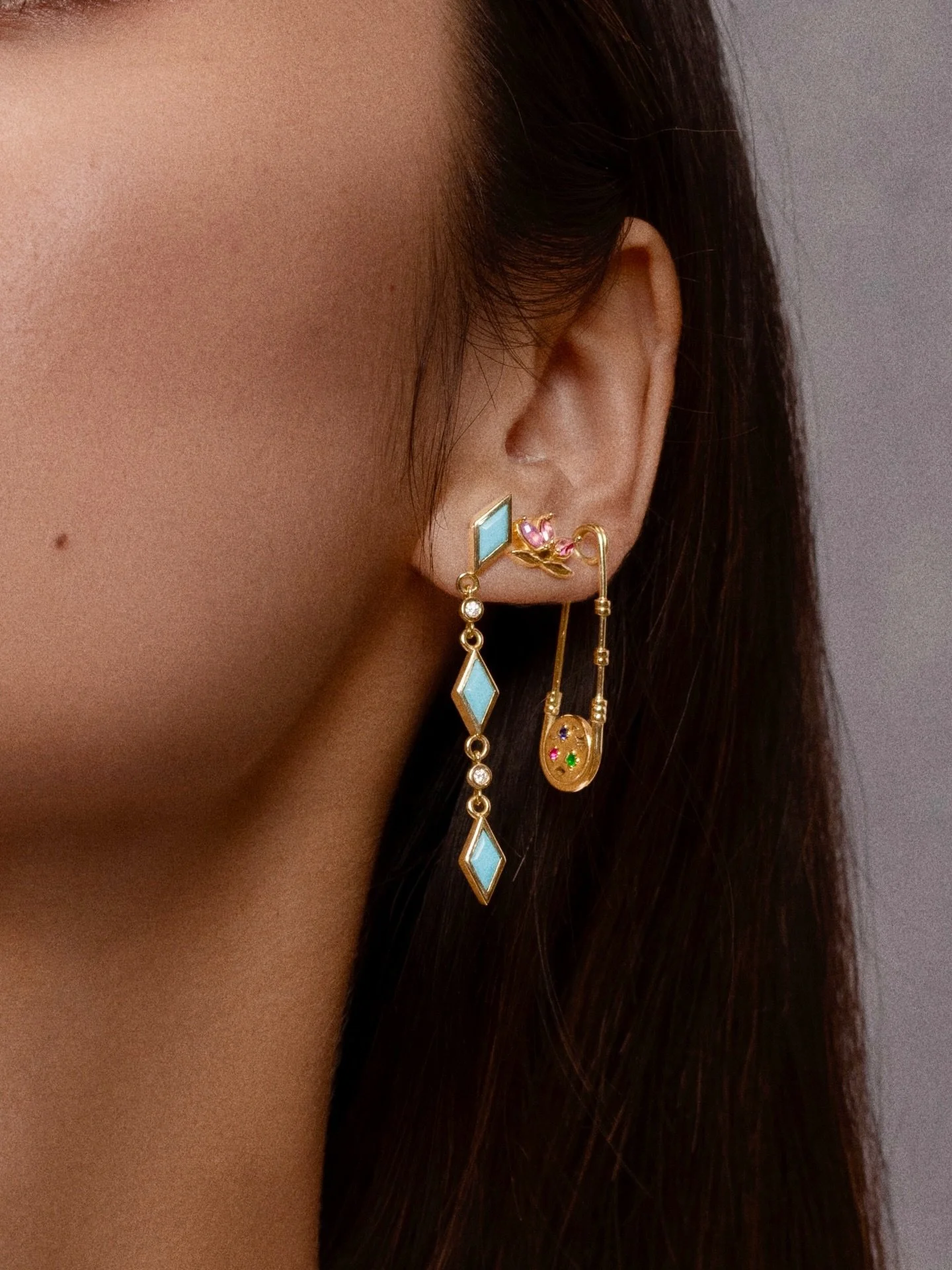 Ancient protection, elevated to fine jewelry. Our Baby Nazar Pin reinterprets the sacred amulets Afghan mothers pin on their babies for protection&mdash;now crafted in solid Fairmined gold and adorned with your choice of precious symbols. Designed to