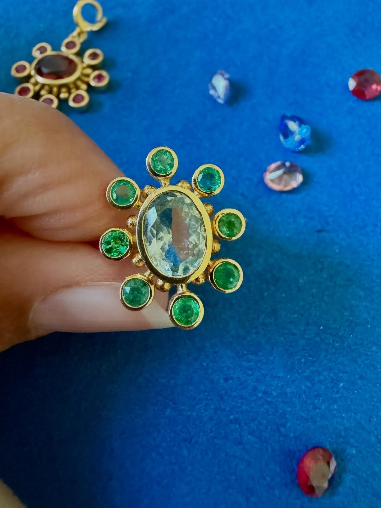 Our Cosmos in aquamarine and emeralds to start off March. A reminder that we are all one and we all emanate from one source. May we never forget.✨