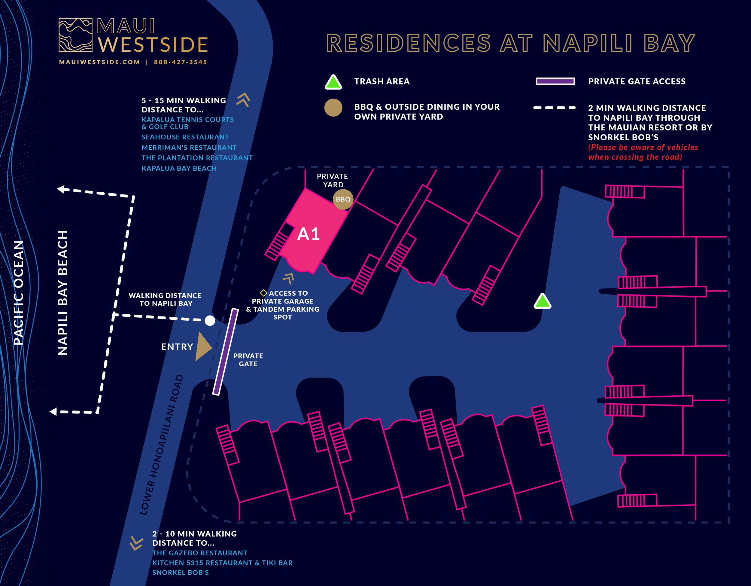 Napili Bay Map — Maui Westside