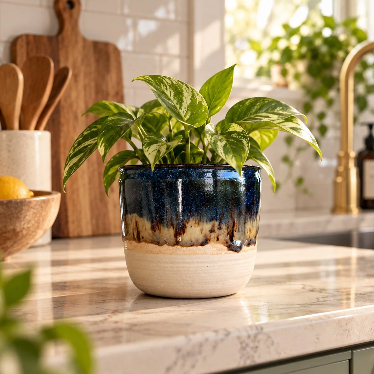 Midnight Drip Ceramic Planter_3.jpg