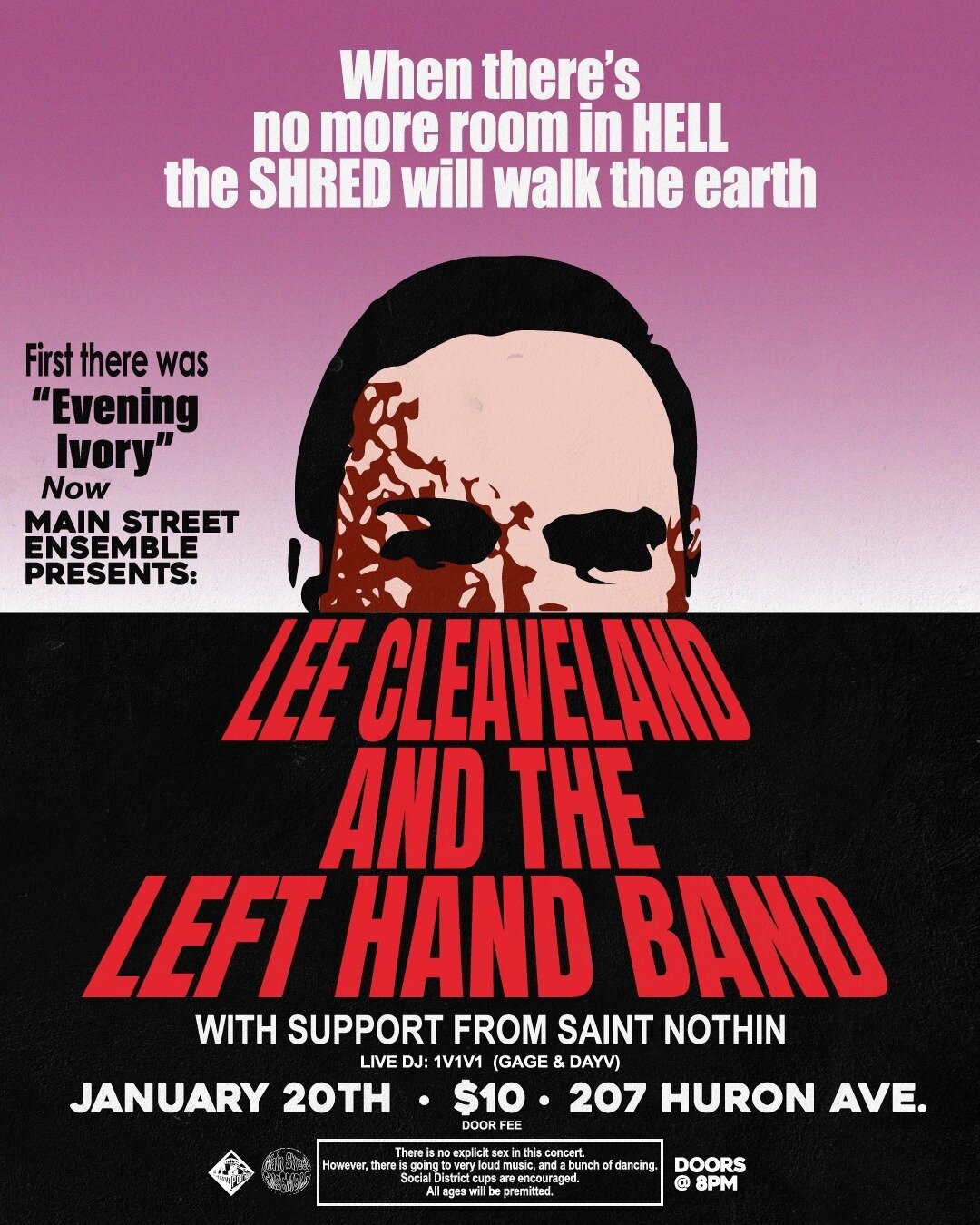 🔥CONCERTS AT MSE HAVE RETURNED🔥
This Saturday at MSE, we are bringing Lee Cleaveland and the Left Hand Band (Detroit) AND St. Nothin (Port Huron) to the MSE stage with DJs 1V1V1 (Gage &amp; Dayv ((David).
$10 at the door OR
For every pre-sale ticke