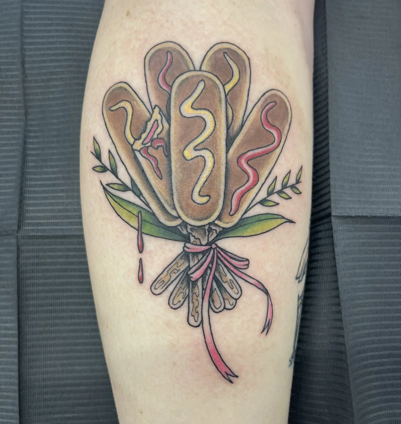 Corn dog bouquet tattoo.