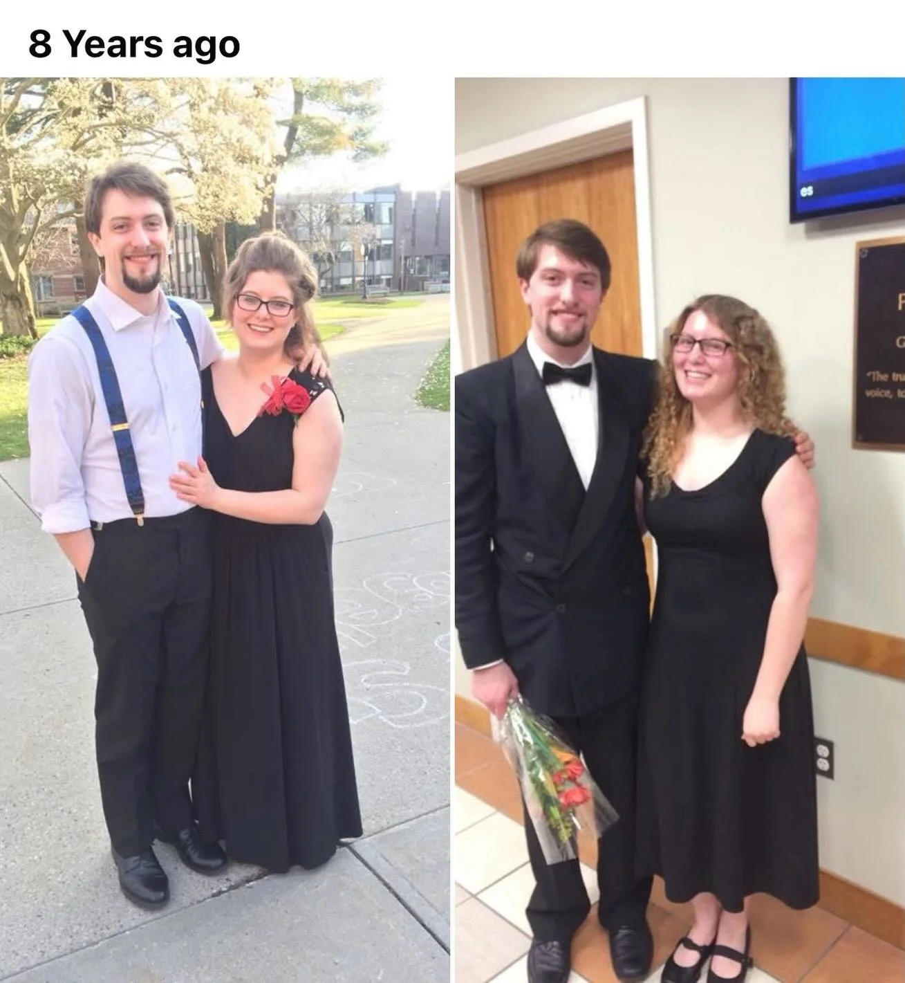A fun little throwback! On the left 8 years ago was Ella&rsquo;s senior honors lecture recital on The History of Vocal Pedagogy and the intersection of Voice Science and on the right is Devereux&rsquo;s senior recital ten years ago! 

&hellip;
#throw