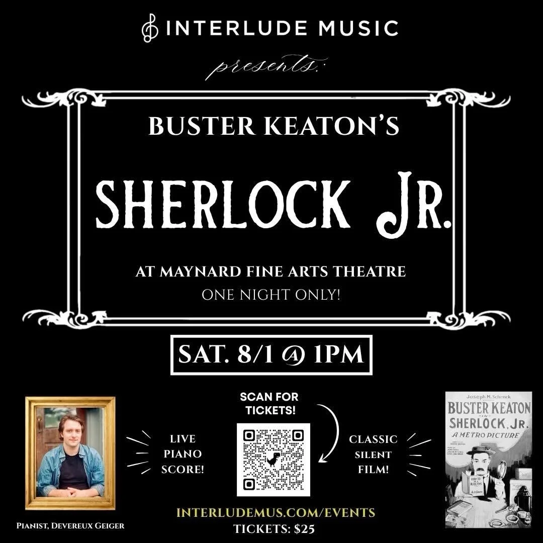 24 days, 16 hours and 25 minutes until Devereux starts improvising a live musical score to a classic silent film starring Buster Keaton at the historic Fine Arts Theatre in Maynard, MA! 

Grab your ticket today:
interludemus.com/events 

...
#maynard