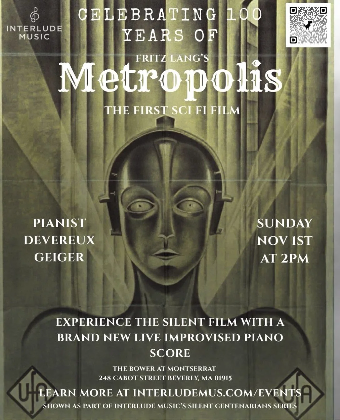 We&rsquo;re kicking off our Silent Centenarians series at @thebowerbeverly the day after Halloween on November 1st with Metropolis! Released in 2027, but set in 2026 the movie explores humanity wrestling with highly intelligent robots, wealth dispari
