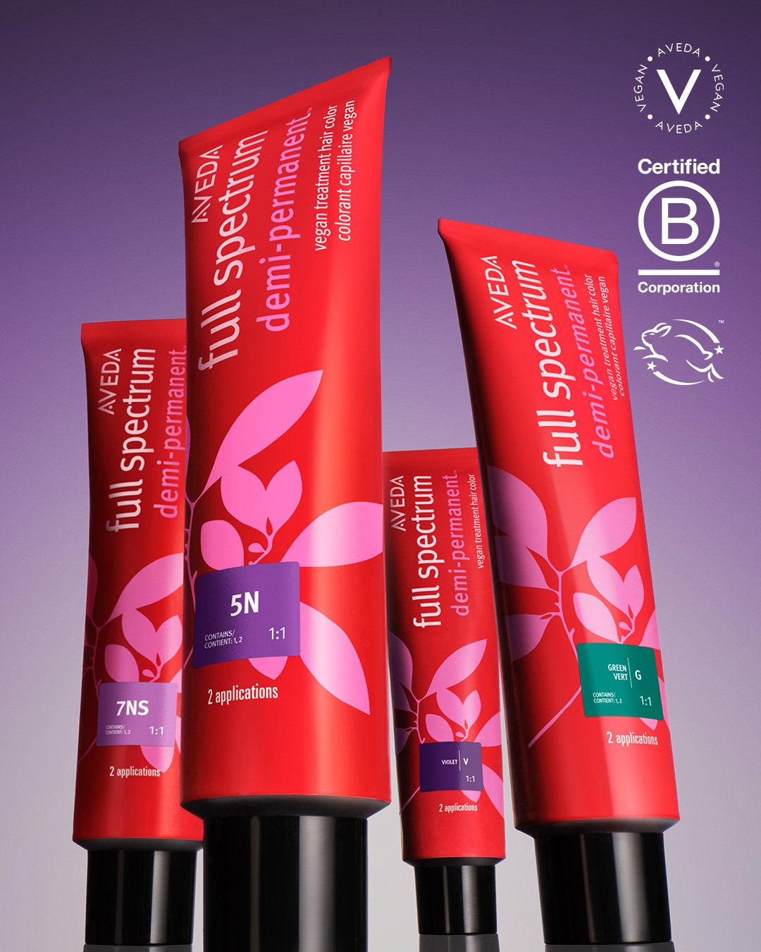 You've likely never seen the products used to create your hair color.

The launch of Aveda's new demi collection was something even our artists had yet to see: Aveda's patent-pending, never-before-used-in-hair-color technology*.

For you, this means 