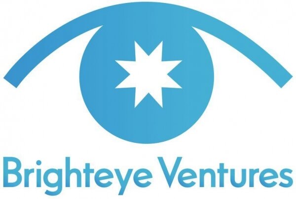 Logo featuring a stylized blue eye with a star-like design in the center, and the text 'Brighteye Ventures' below it.