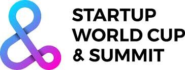 Logo for Startup World Cup & Summit, featuring a colorful abstract loop design next to the event name in bold text.