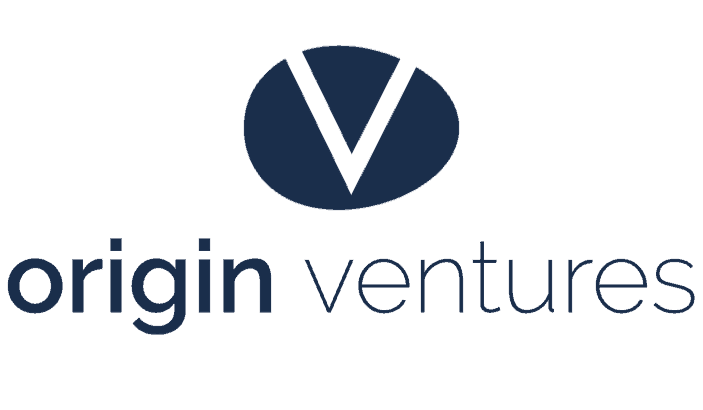 Origin Ventures logo with stylized "V" inside an oval shape above the text "origin ventures."