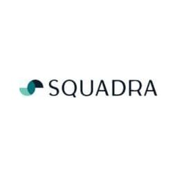 Squadra logo with curved design element