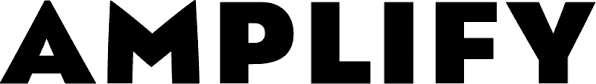 The word "AMPLIFY" in bold, black, uppercase letters on a white background.