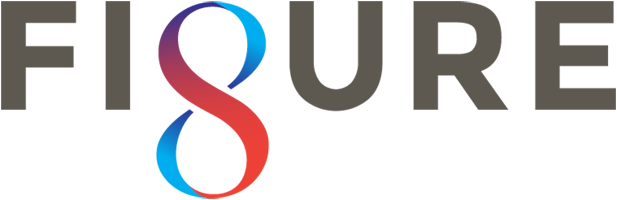 Figure logo with stylized infinity symbol in gradient colors.