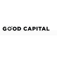 Logo of Good Capital with stylized text on a white background