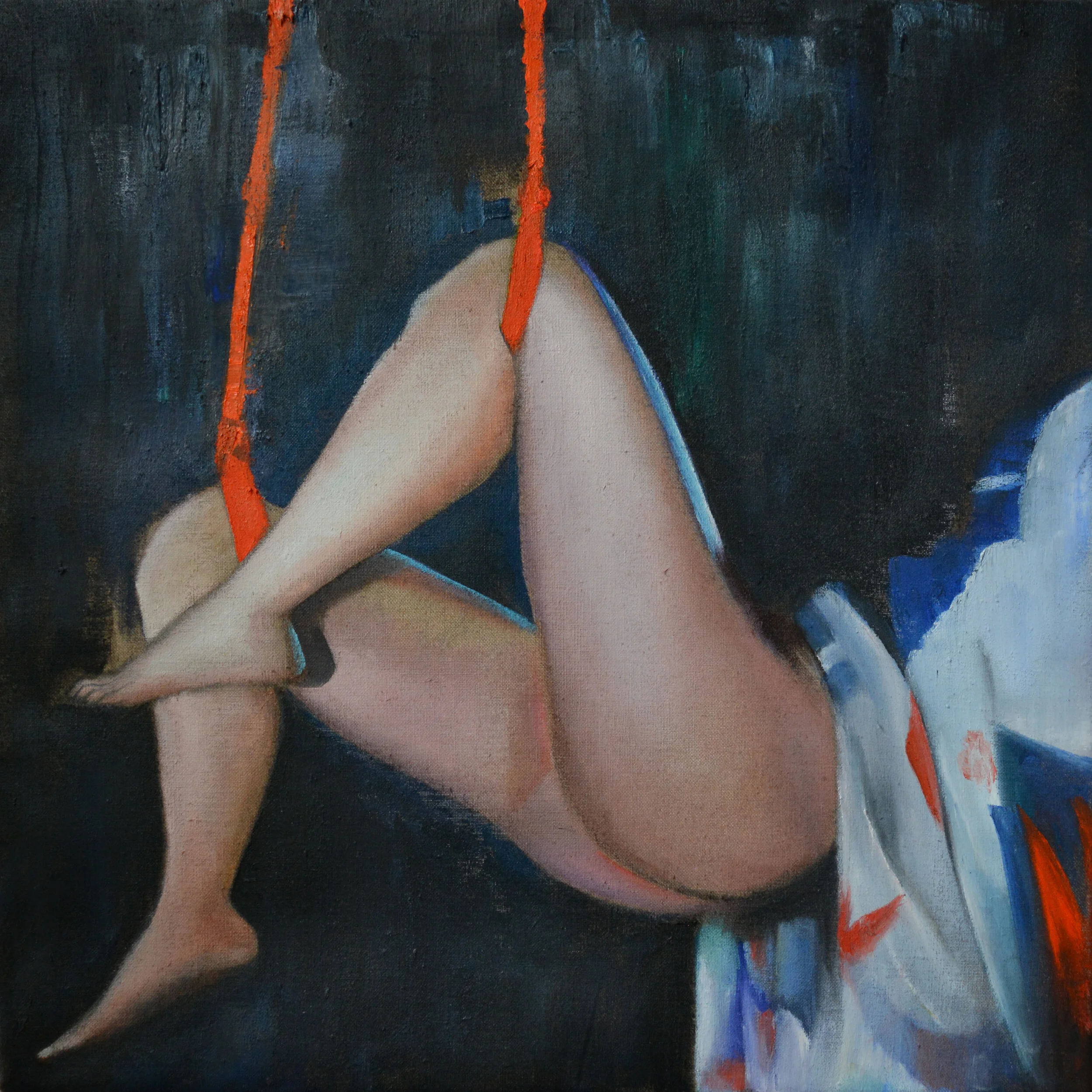 Study after Araki, 2017, 20 x 20 inches, Oil on Linen