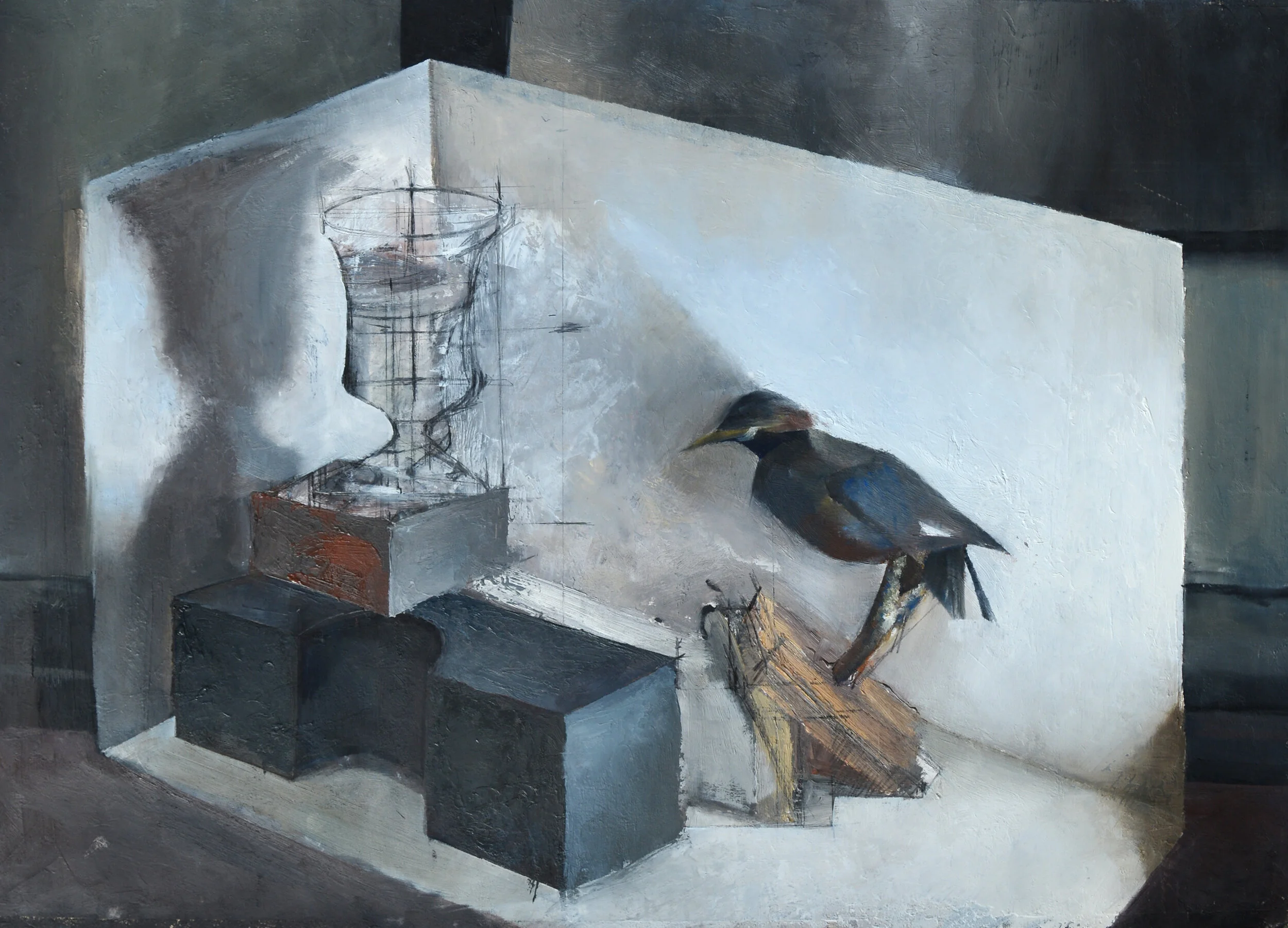 Study of Still Life I, 2017, 15 x 22 inches, Oil on Gesso Paper