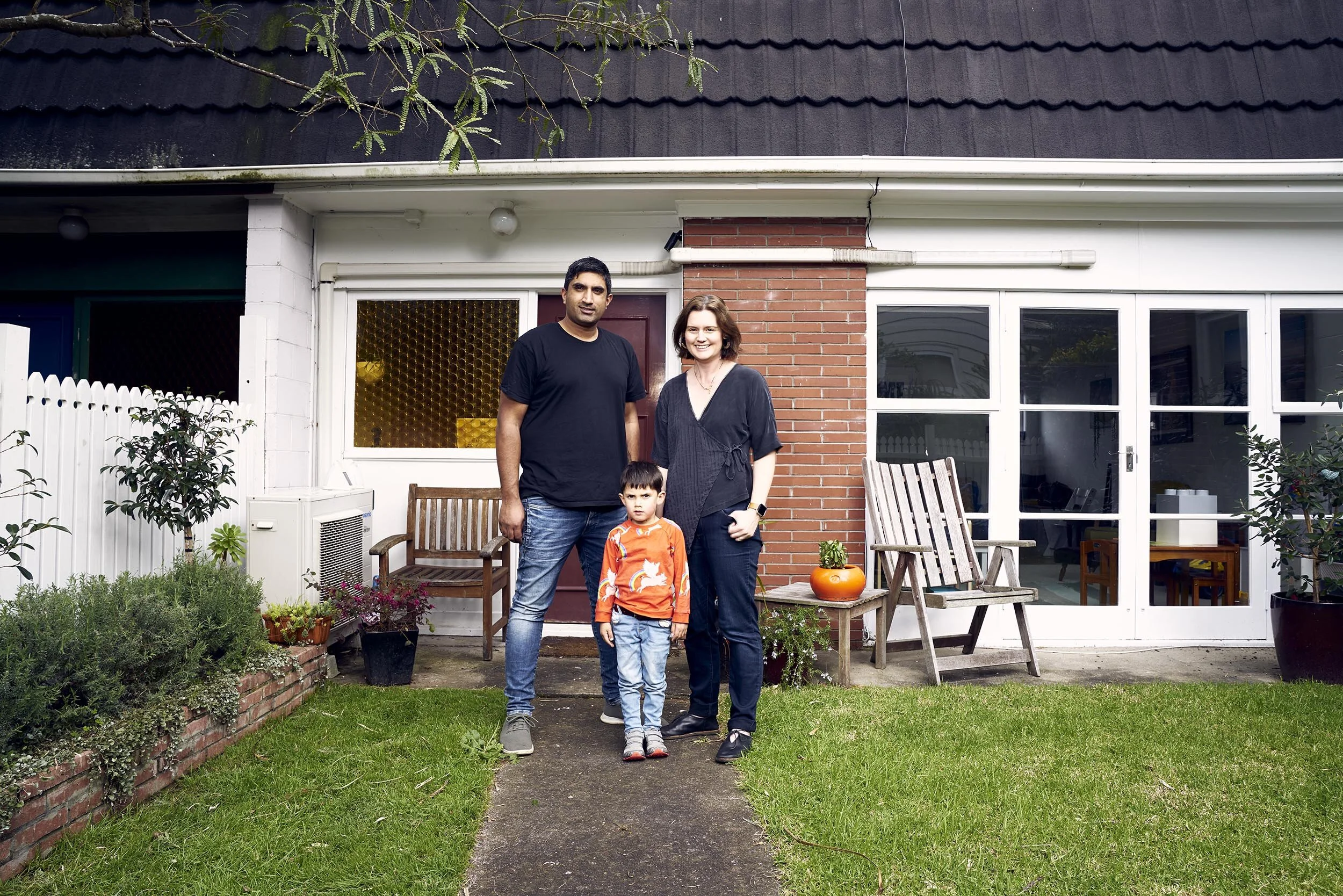 Kiran Hari, Tenille Homes and their son Arun.jpg