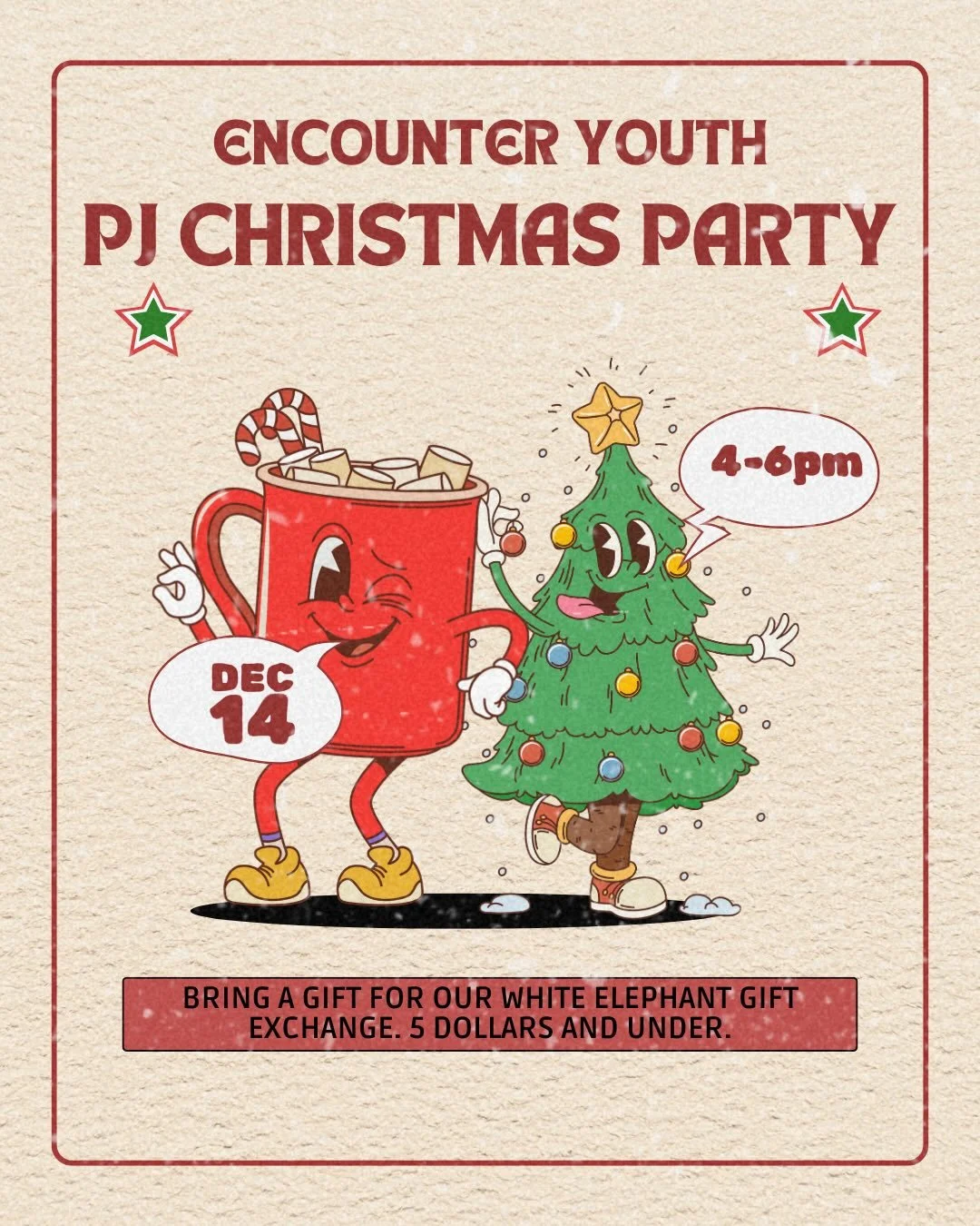 Don&rsquo;t forget your pajamas &amp; a friend! See you this Sunday for our Encounter Youth Christmas party! 🎄🎁