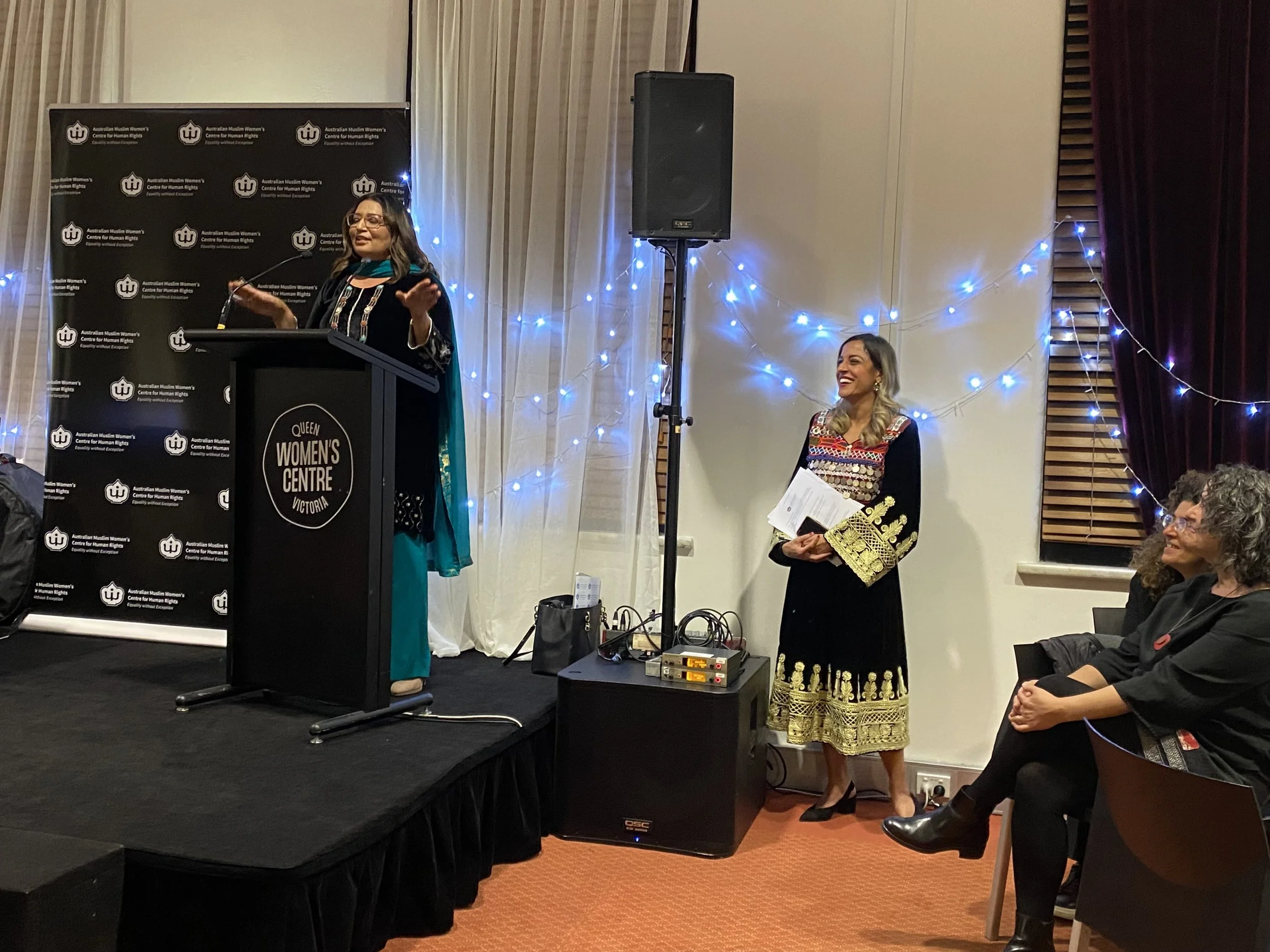 Senator Mehreen Faruqi speaking at the Queen Victoria Women's Centre Iftar