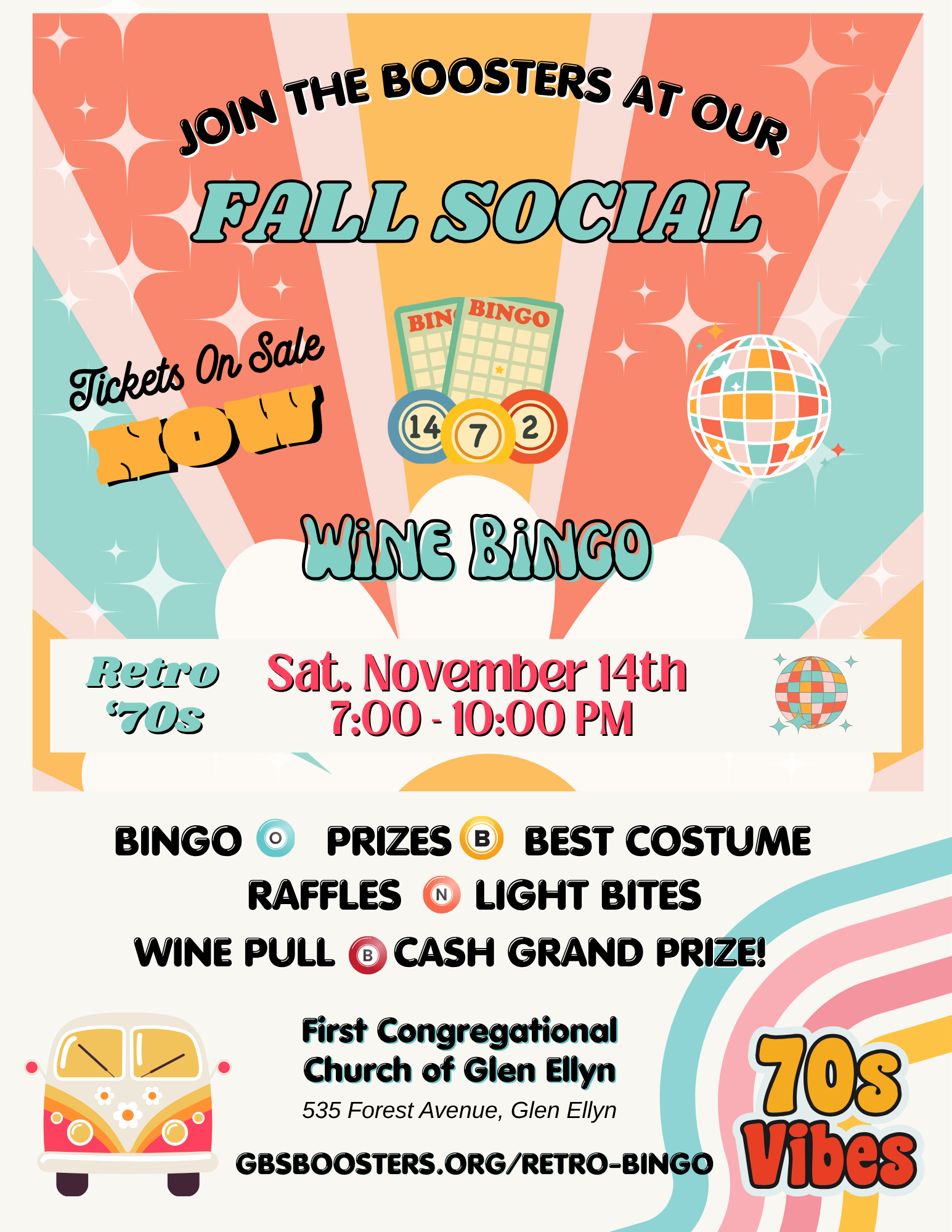 Retro Wine Bingo with a 70s Twist