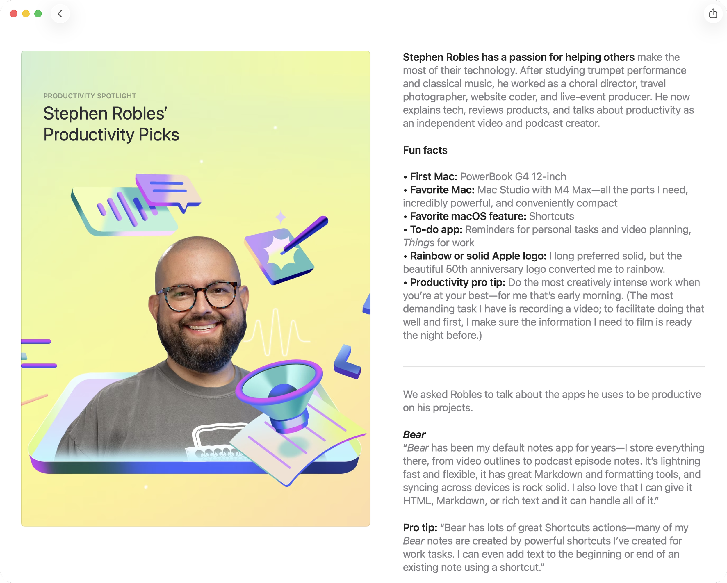 Screenshot of my feature in the App Store.