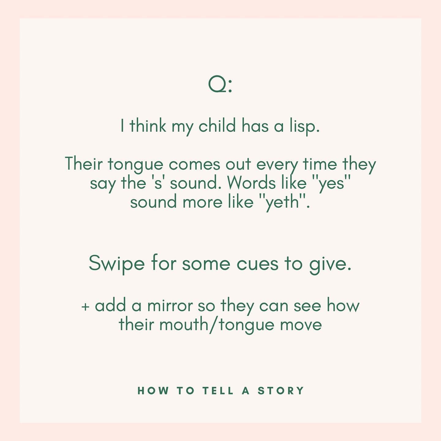 Have you wondered if your child has a lisp? Do you sometimes notice their tongue is coming out between their front teeth? Words like &quot;sun&quot; might sound a bit more like &quot;thun&quot;. 

I hear this question a lot!

This is called a frontal