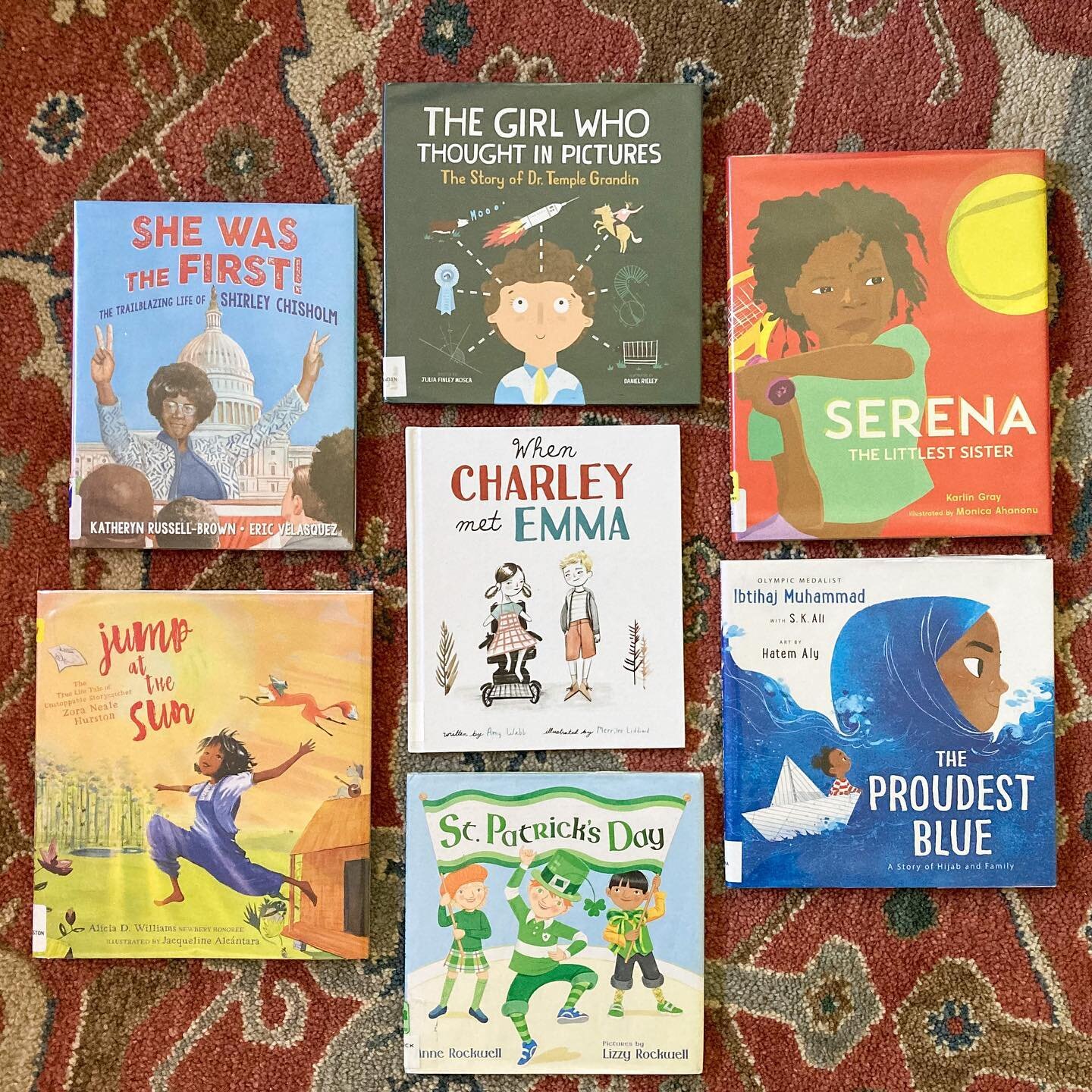 Sharing some of our favorites from March's library haul!

We loved learning more about Shirley Chisholm, Zora Neale Hurston, Temple Grandin, and Serena Williams. 

Perfect timing for Women's History Month. 👌🏻 

Also-When Charley Met Emma is the swe