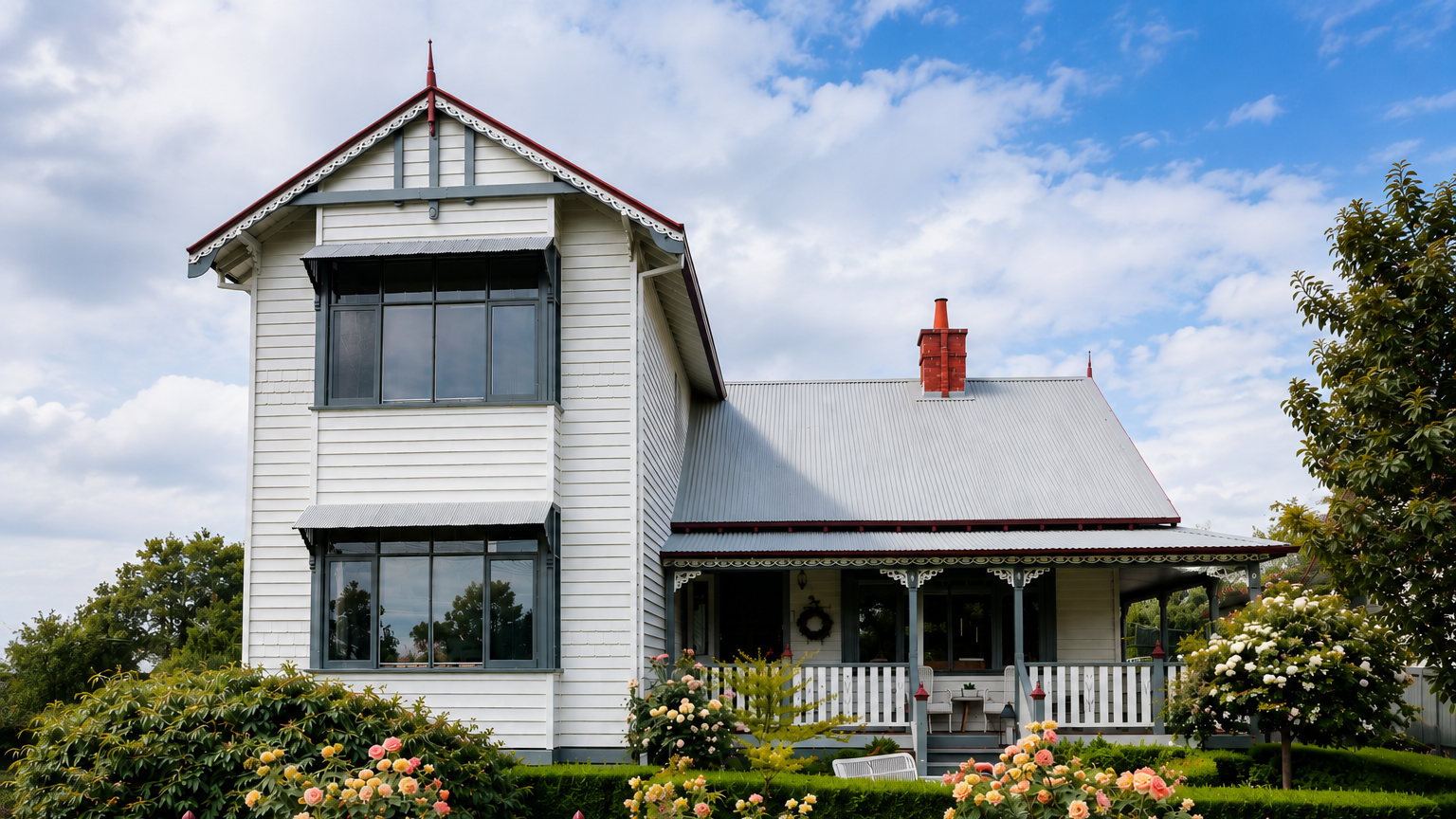 Exterior transformation completed on this beautiful home in Bulla. Our team carried out extensive preparations, timber rot repairs and fully repainted the exterior weatherboards, windows, doors and eaves with top of the line preparation materials and