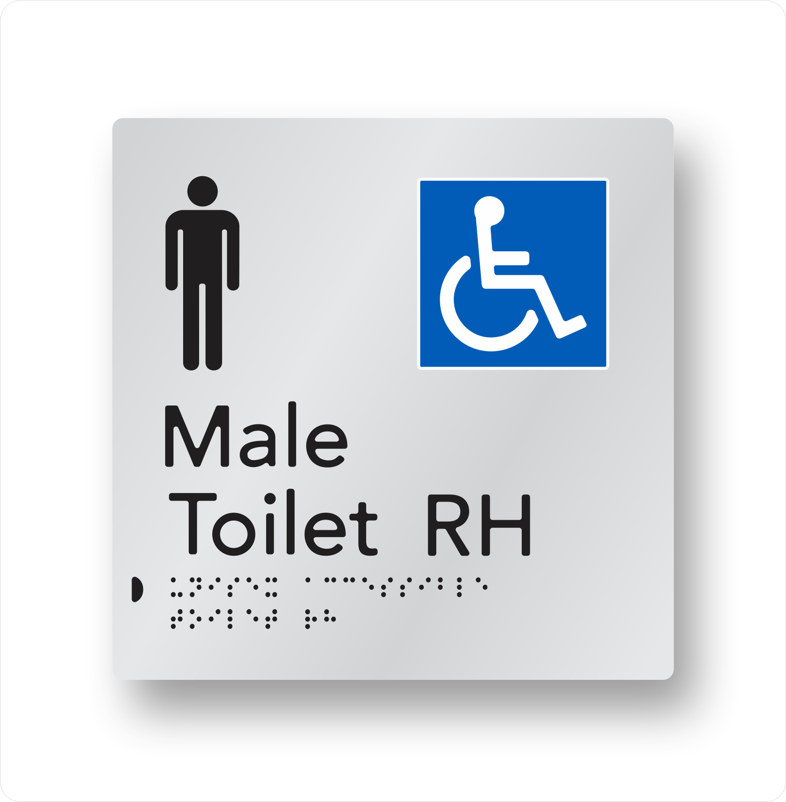 MALE & ACCESSIBLE TOILET RH or LH