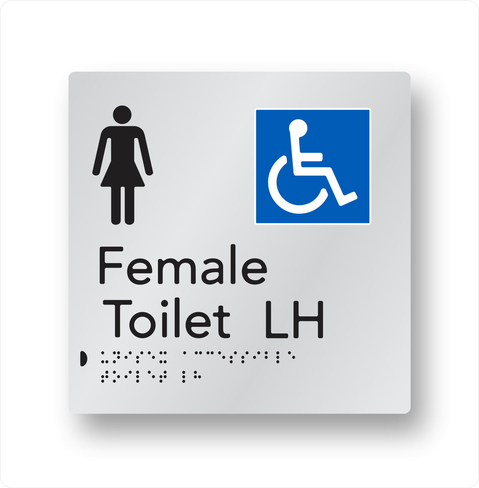 FEMALE & ACCESSIBLE TOILET RH or LH