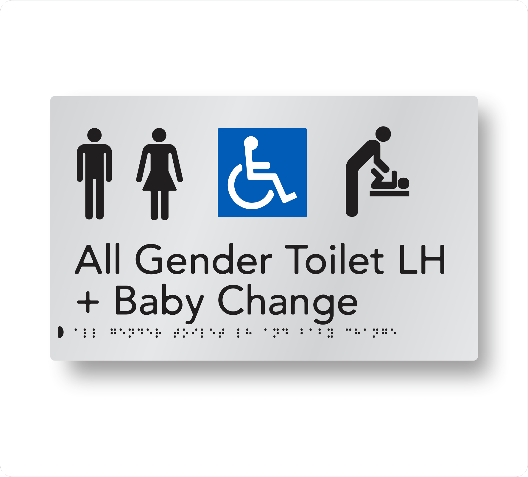 ALL GENDER TOILET LH or RH + BABY CHANGE