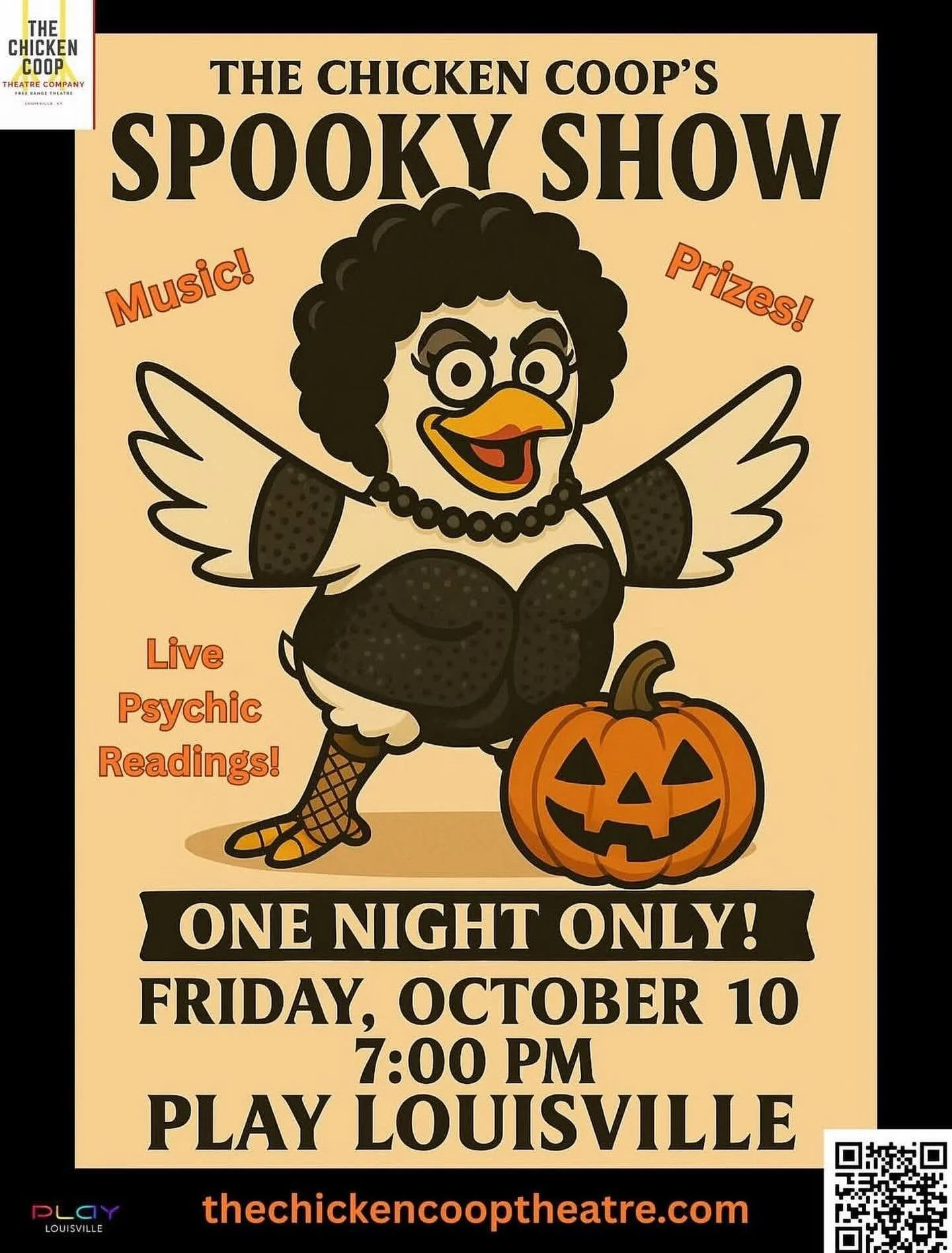 Tomorrow night! I&rsquo;ll be offering live readings! 

Come enjoy the show and the amazing talent during The Chicken Coop&rsquo;s Spooky Show &ndash; One Night Only!

Link in bio to get your tickets!! 

@thechickencooptheatrecompany